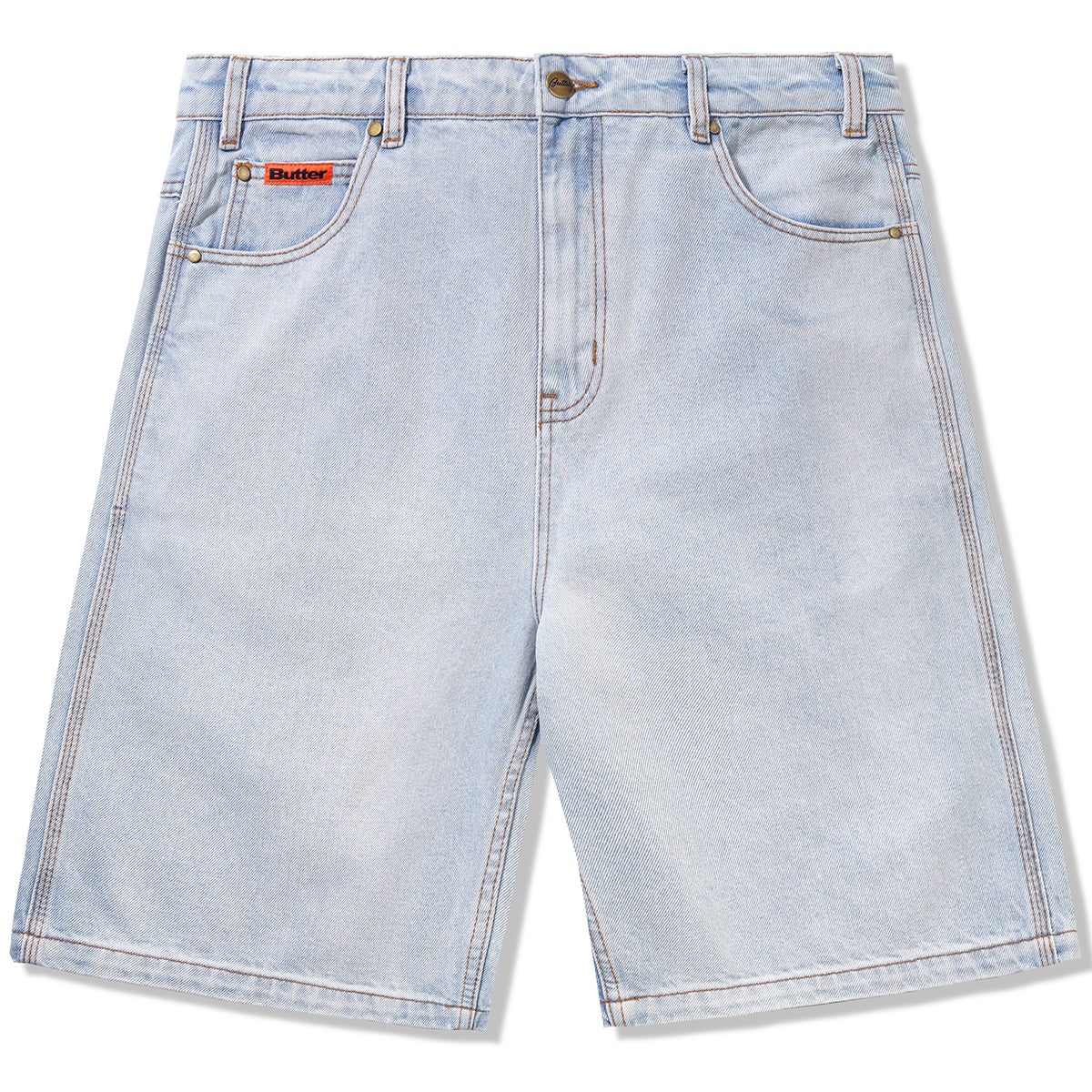 Butter Goods Baggy Denim Shorts in Light Blue