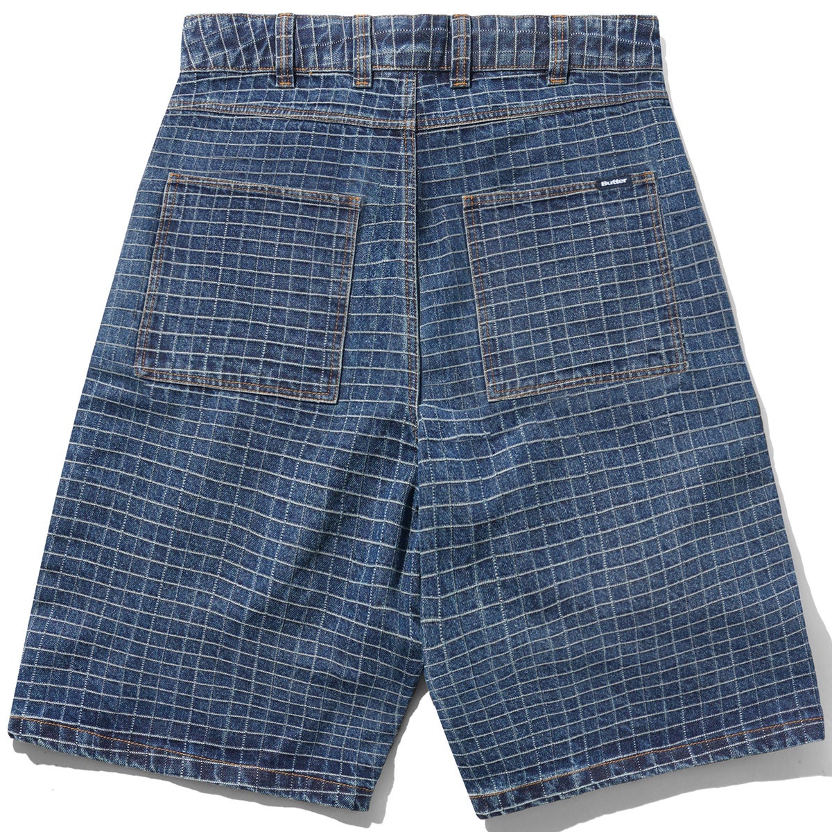 Butter Goods Big Grid Denim Shorts in Indigo | Boardertown