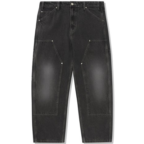 Butter Goods Davide Double Knee Denim Jeans in Washed Black
