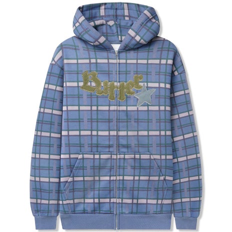 Butter Goods Edge Applique Zip-Thru Hood in Plaid