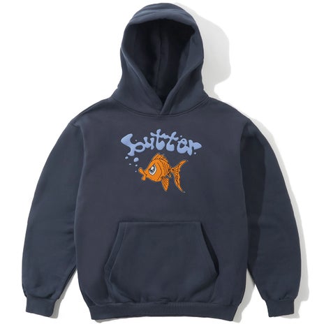 Butter Goods Goldfish Pullover Hood in Lead Blue