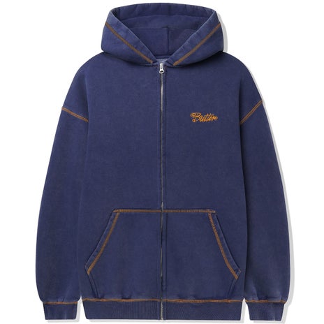 Butter Goods Jive Zip-Thru Hood in WASHED BLUE