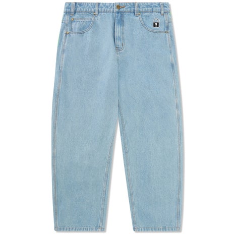 Butter Goods Lock Baggy Denim Jeans in Light Indigo