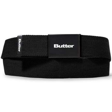 Butter Goods Logo Woven Belt in Black
