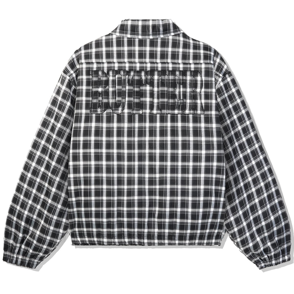 Butter Goods Plaid Harrington Jacket in Black | Boardertown