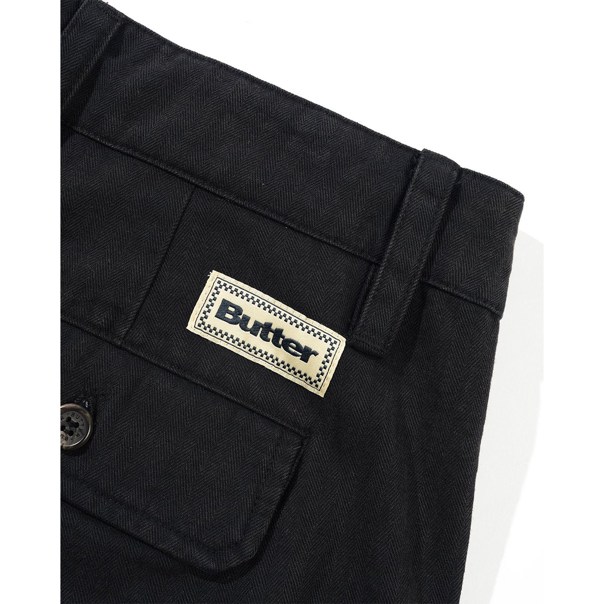 Butter Goods Pleated Shorts in Washed Black | Boardertown
