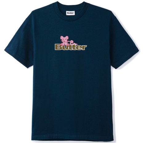 Butter Goods Rat Logo Tee in Navy