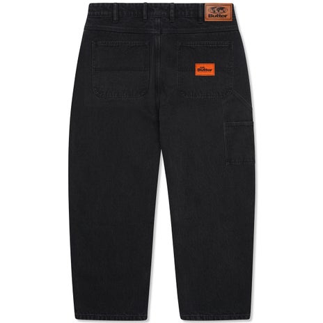 Butter Goods Santosuosso Double Knee Denim Jeans in Washed Black