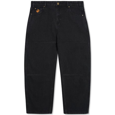 Butter Goods Santosuosso Double Knee Denim Jeans in Washed Black