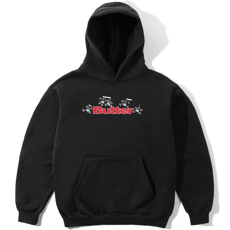Butter Goods Tempo Logo Pullover Hood in Black