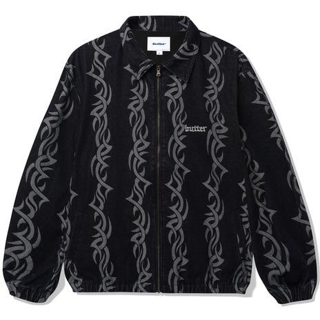 Butter Goods Tribal Denim Jacket in Black