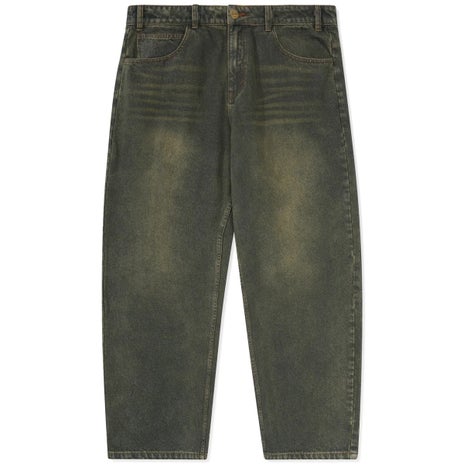 Butter Goods Warped Denim Jeans in Dirty Wash Indigo
