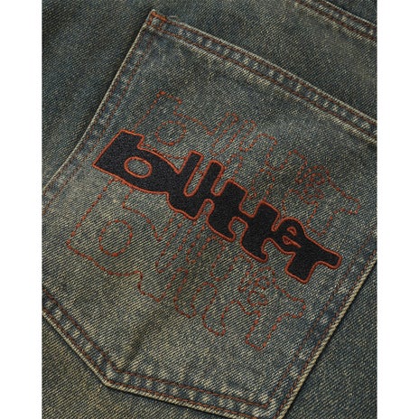 Butter Goods Warped Denim Jeans in Dirty Wash Indigo