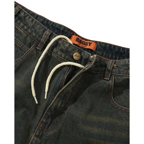 Butter Goods Warped Denim Jeans in Dirty Wash Indigo