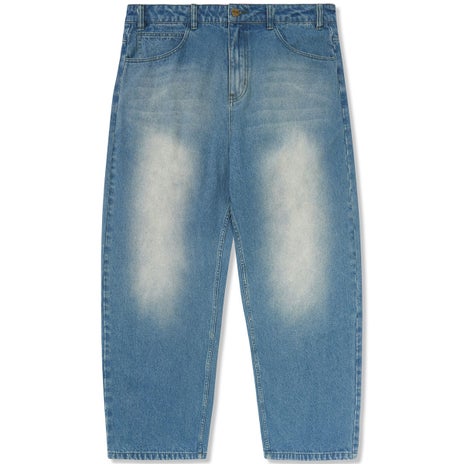 Butter Goods Warped Denim Jeans in Washed Mid Blue