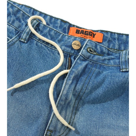 Butter Goods Warped Denim Jeans in Washed Mid Blue