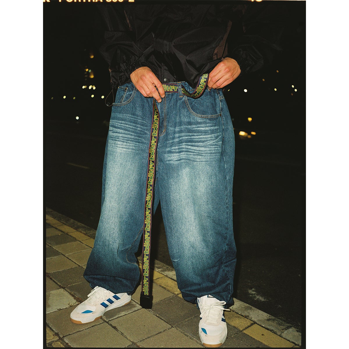 Butter Goods Warped Woven Belt in Navy | Boardertown