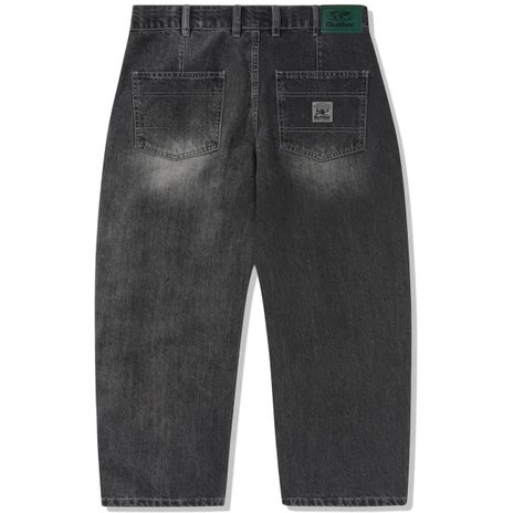 Butter Goods Wide Cut Denim Jeans in Washed Black