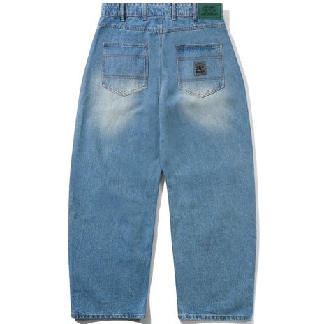 Butter Goods Wide Cut Denim Jeans in Worn Indigo