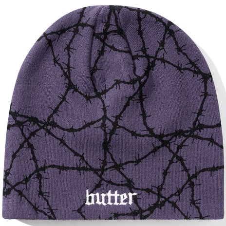 Butter Goods Wired Skully Beanie in Purple