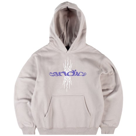 Candice Electric Love Hooded Sweater in Silver