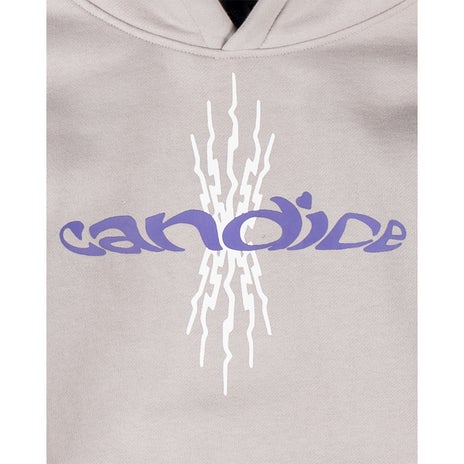 Candice Electric Love Hooded Sweater in Silver