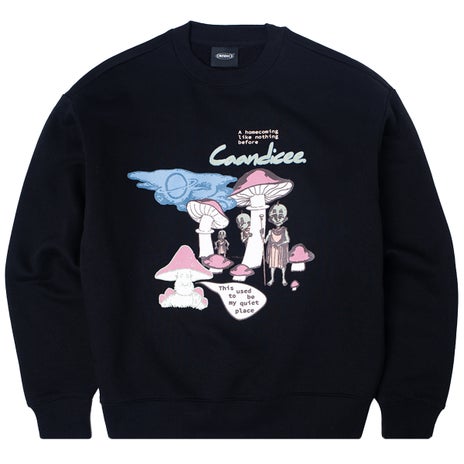 Candice Quiet Place Crewneck Sweatshirt in Black