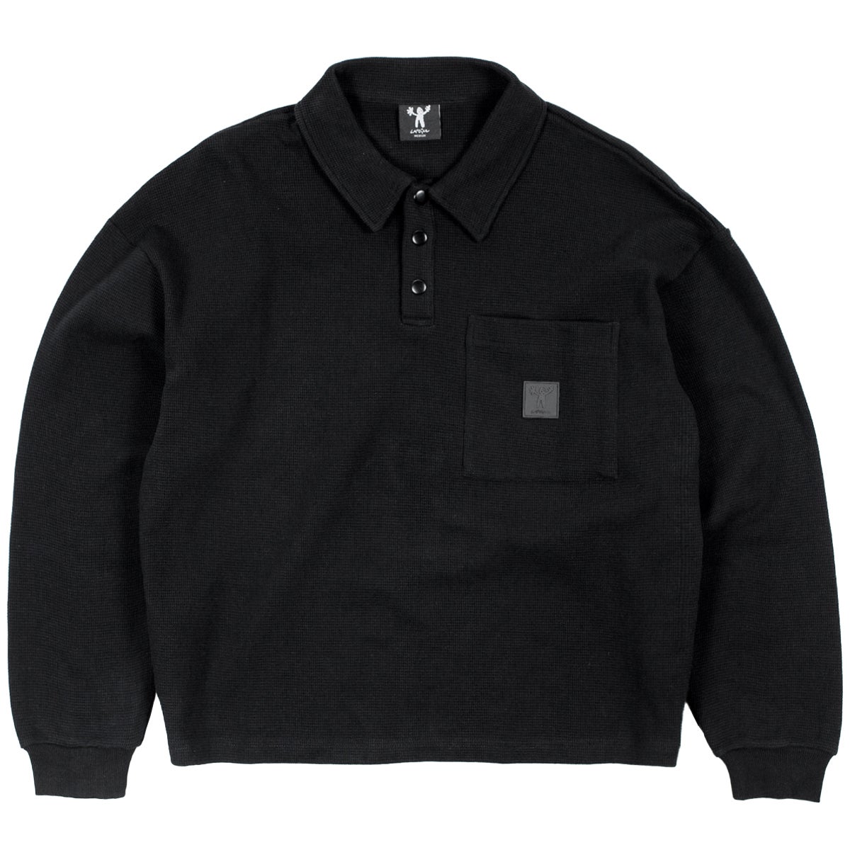 Stussy LIGHT WEIGHT LS ZIP POLO 黒 L ☆送料・関税込☆Stussy☆LIGHT WEIGHT LS ZIP POLO☆ (STUSSY