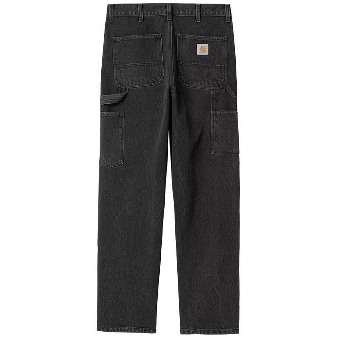 Carhartt WIP Double Knee Pant in Black Stone Washed