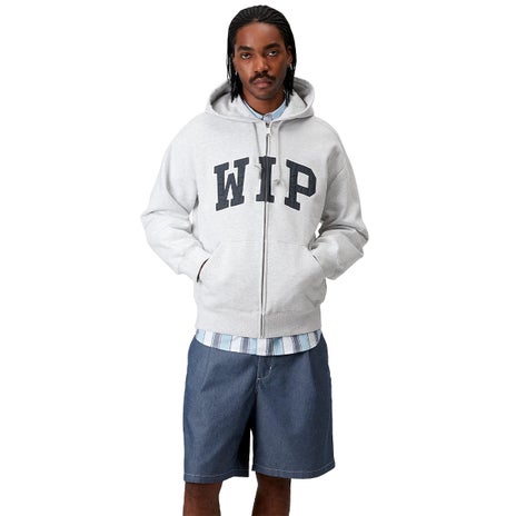 Carhartt WIP Hooded WIP Sweat Jacket in Ash Heather