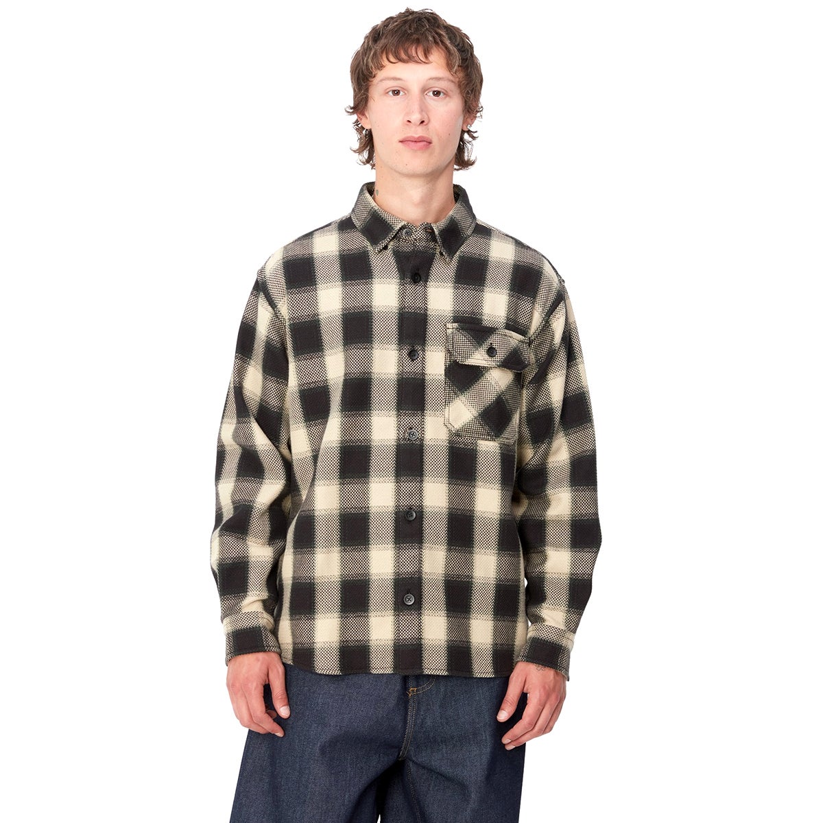 Carhartt WIP L/S Witten Shirt in Witten Check/Wall | Boardertown
