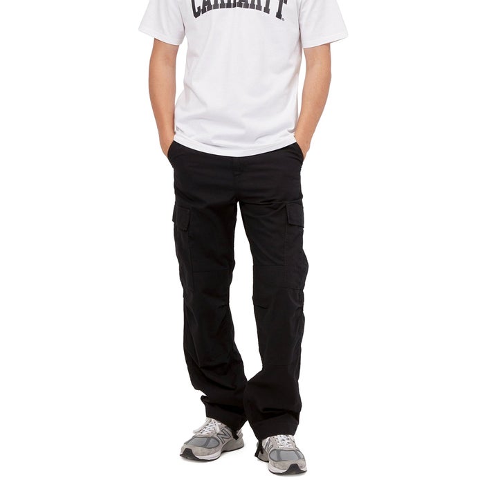 Carhartt WIP Regular Cargo Pant in Black Rinsed