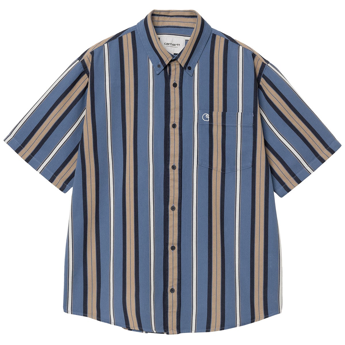 [CARHARTTWIP] S/S JARRELL SHIRT ★大人気★ Carhartt WIP S/S Jarrell Shirt, Jarrell Stripe, Conifer