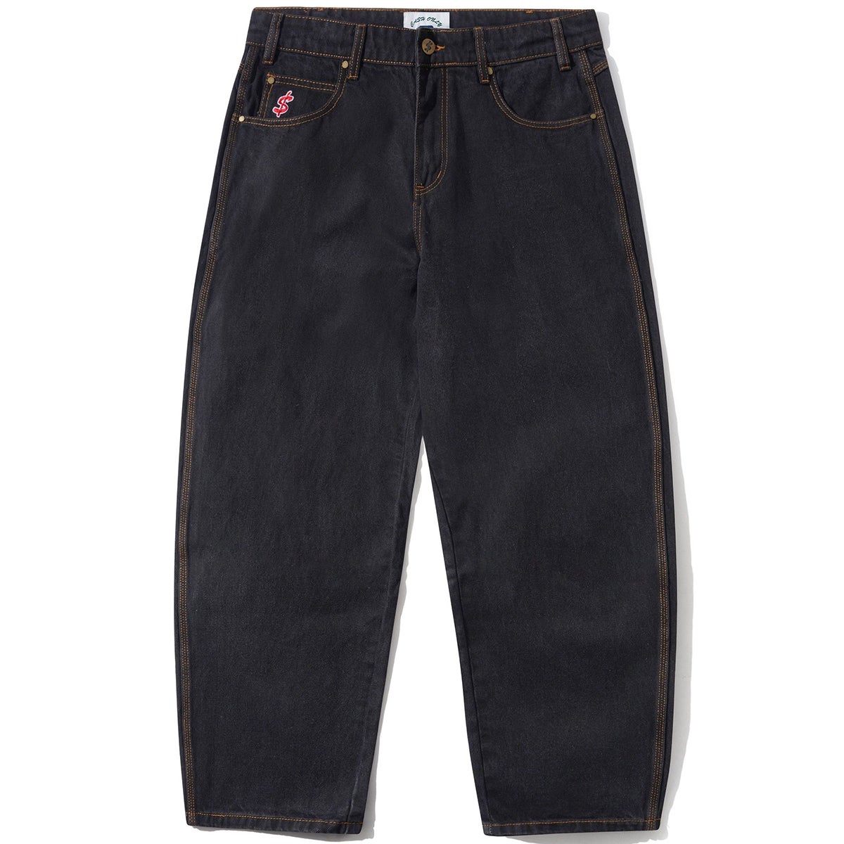 パンツ CASH ONLY BAGGY DENIMJEANS WASHED BLACK Cash Only Logo Baggy Jeans - Washed Black | Flatspot