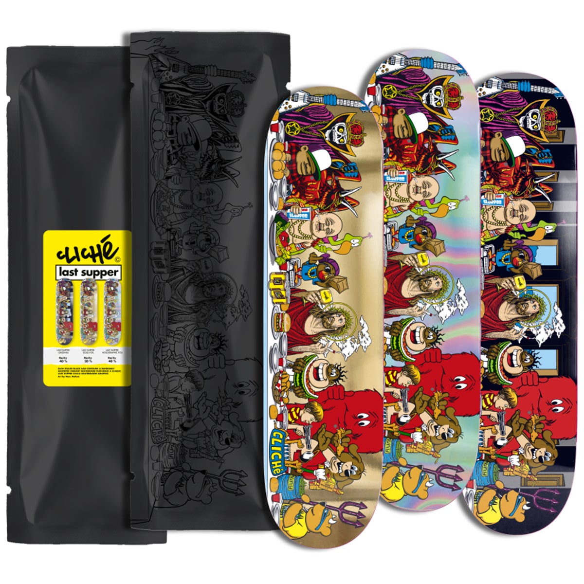 Cliche Last Supper Blind Bag Skateboard Deck in Multi | Boardertown