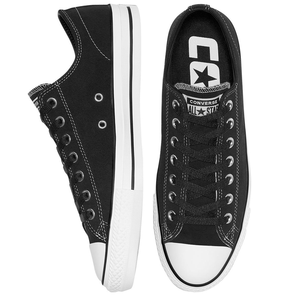 Converse Cons CTAS Pro Suede in Blk/Blk/Wht Boardertown