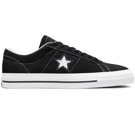 Converse One Star Pro Suede Low Shoes in Black/Black/White