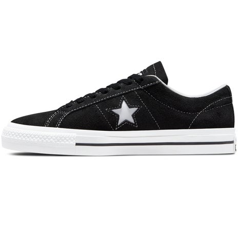 Converse One Star Pro Suede Low Shoes in Black/Black/White