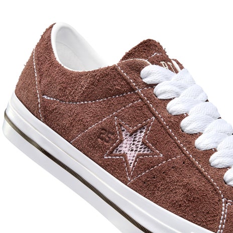 Converse x Quartersnacks One Star Pro Shoe in Dark Clove/White/Cherry