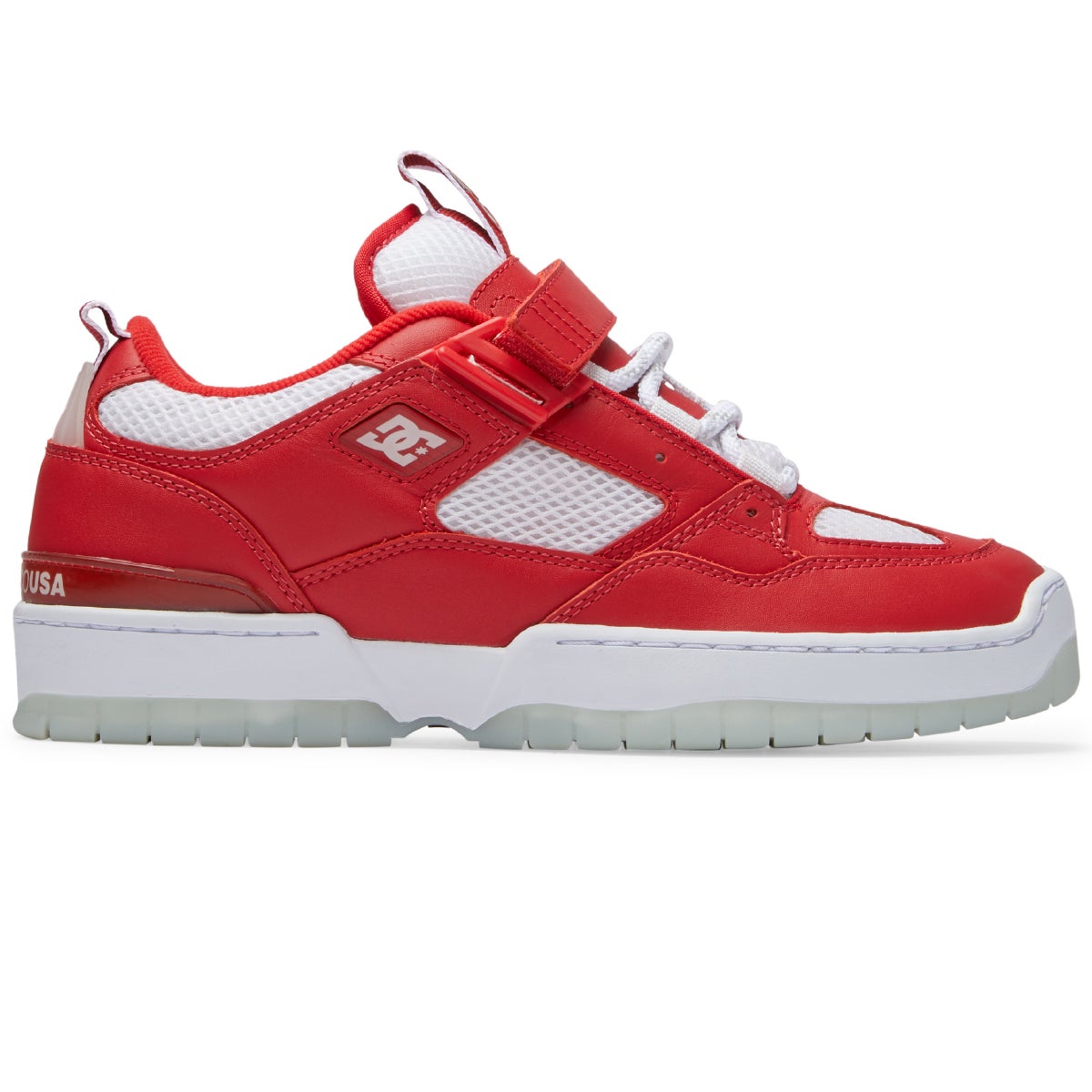 Dc best sale red sneakers