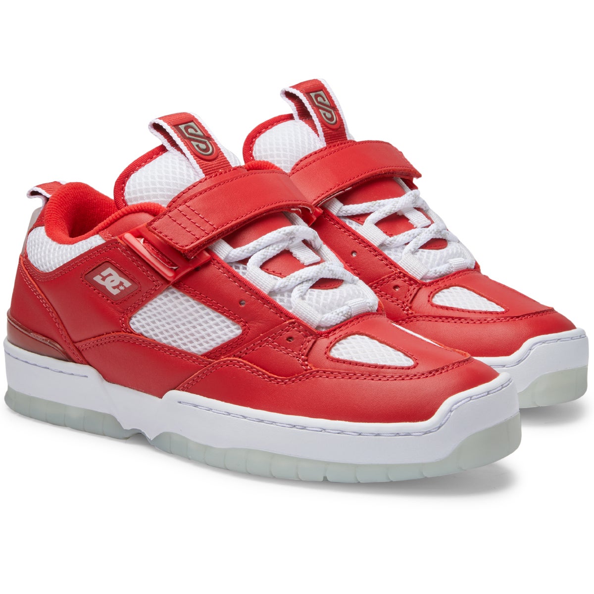 Dc best sale red sneakers
