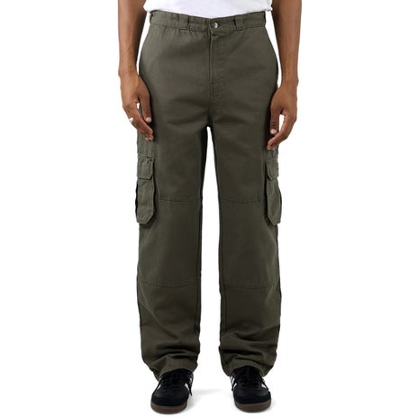 Dickies 85-283 Cargo Canvas Pant in Washed Dark Khaki