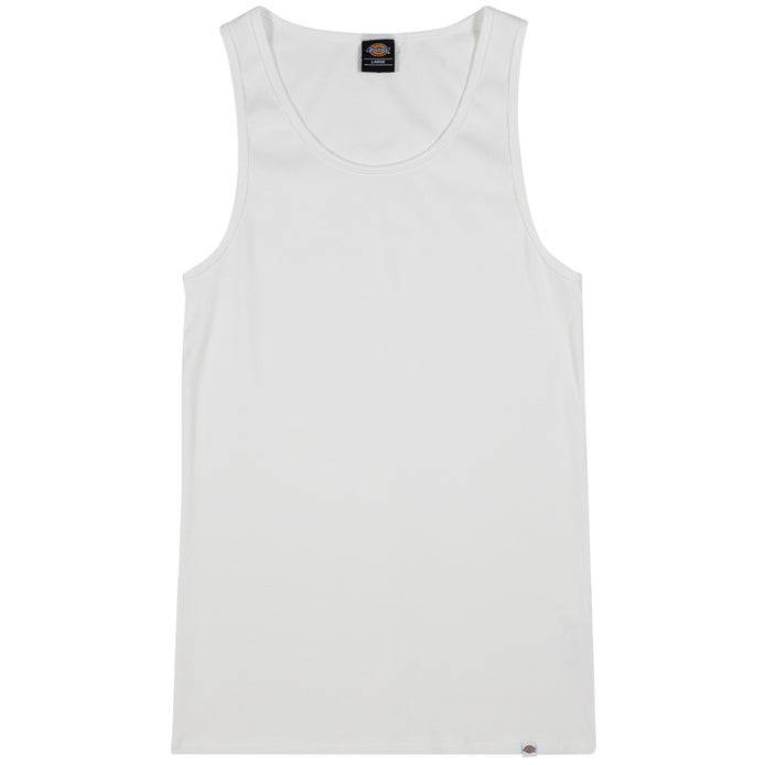 Dickies Basic Rib Singlet 3 Pack in White