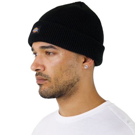 Dickies Classic Label Cuff Beanie in Black