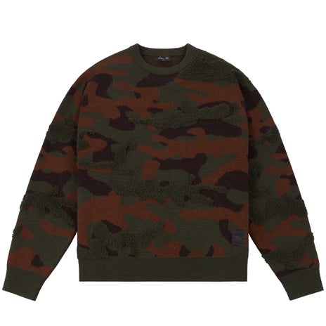 Dime Camo Chenille Knit in Woodland