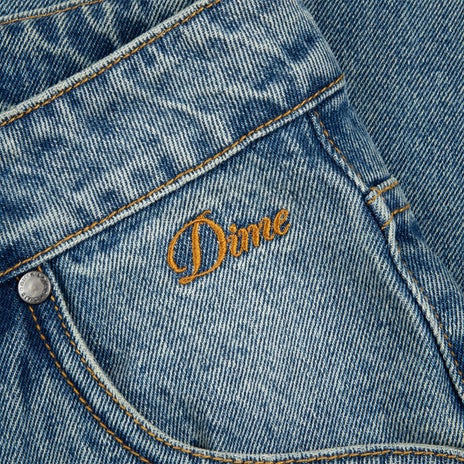 Dime Classic Relaxed Denim Pants in Sandblasted Indigo