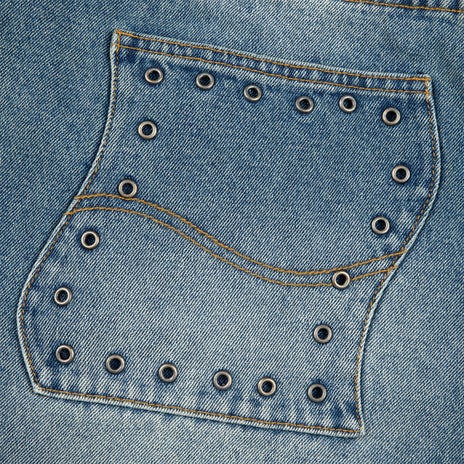 Dime Classic Relaxed Denim Pants in Sandblasted Indigo