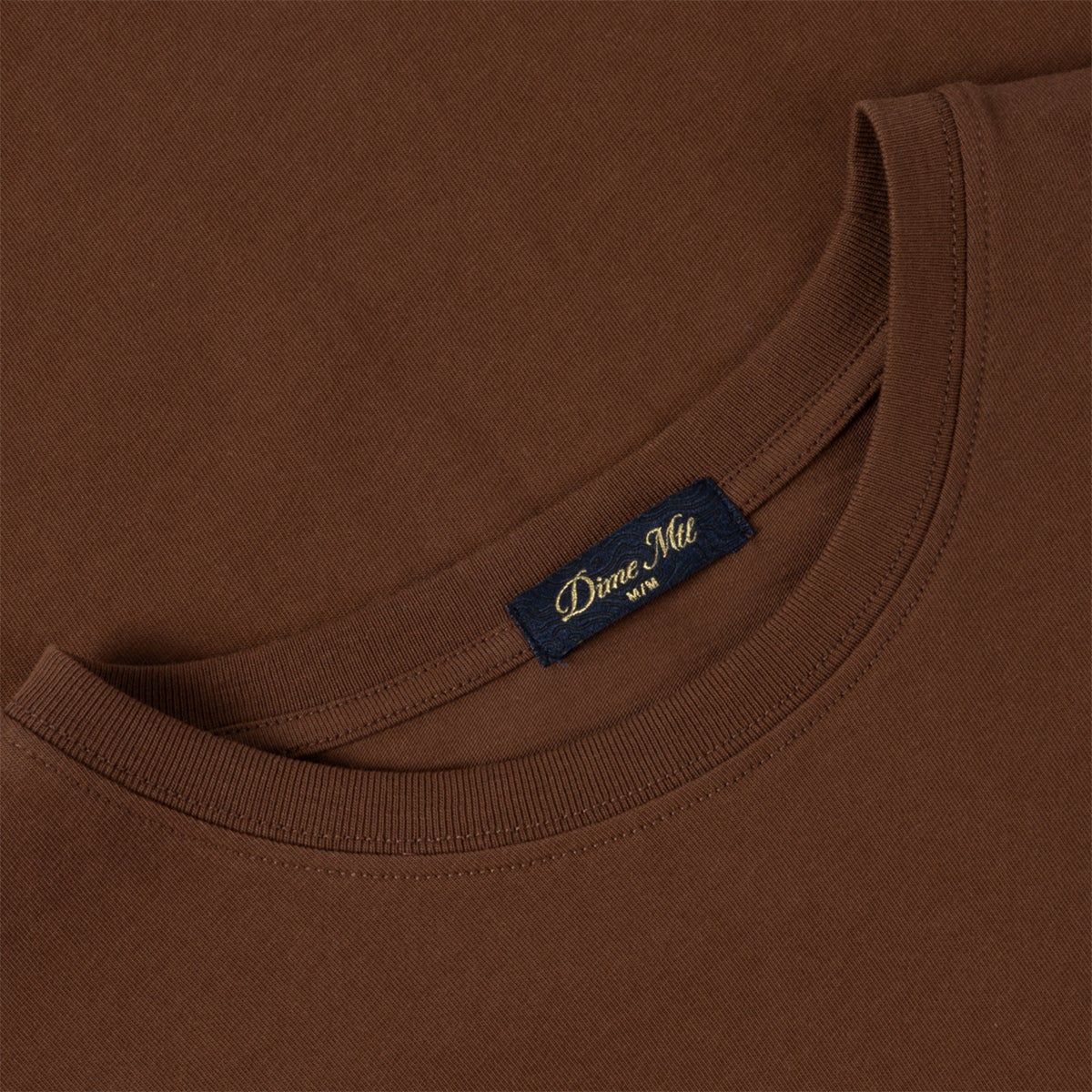 Dime Crashed T-Shirt in Dark Brown | Boardertown