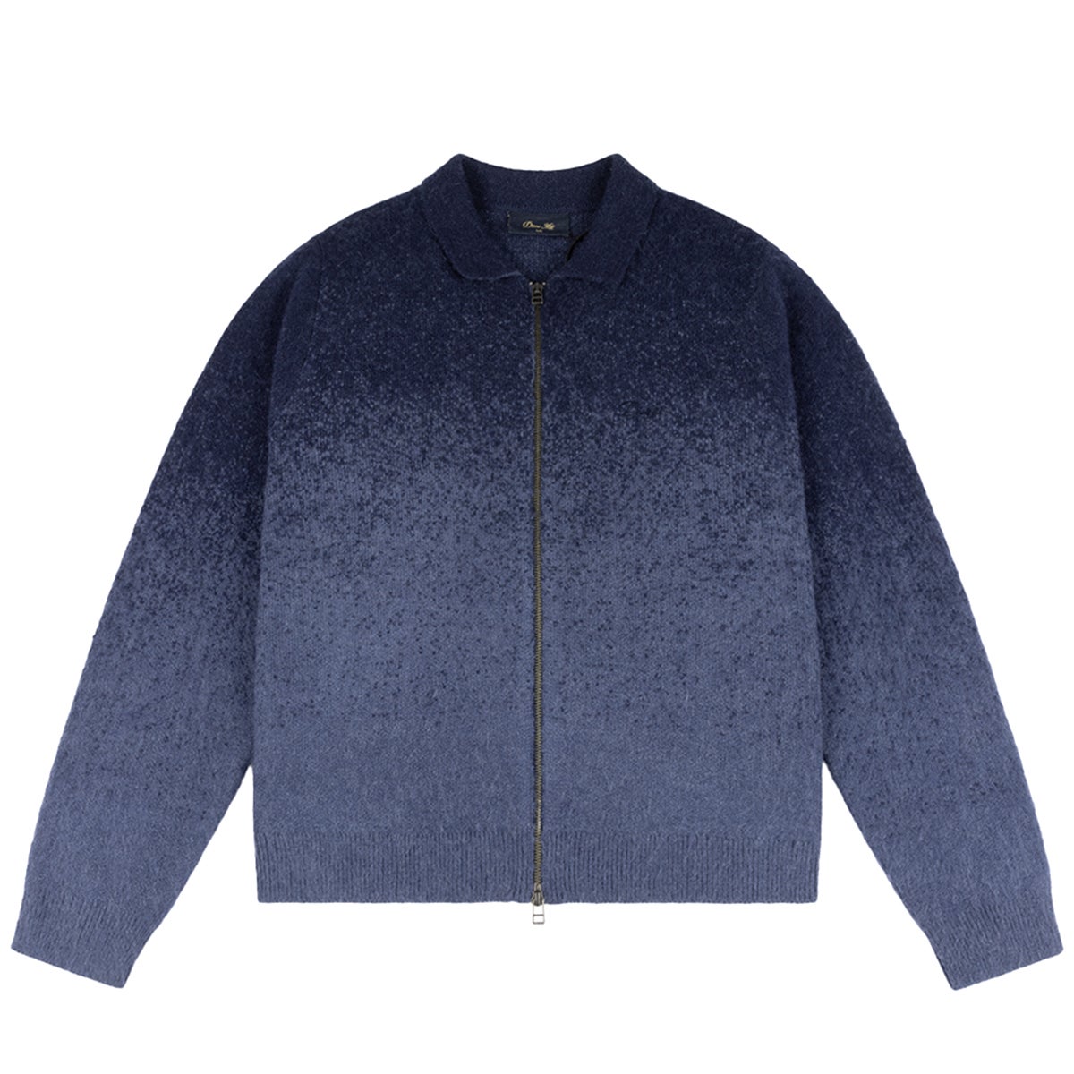 Dime Mohair Double Zip Knit in Midnight Blue | Boardertown