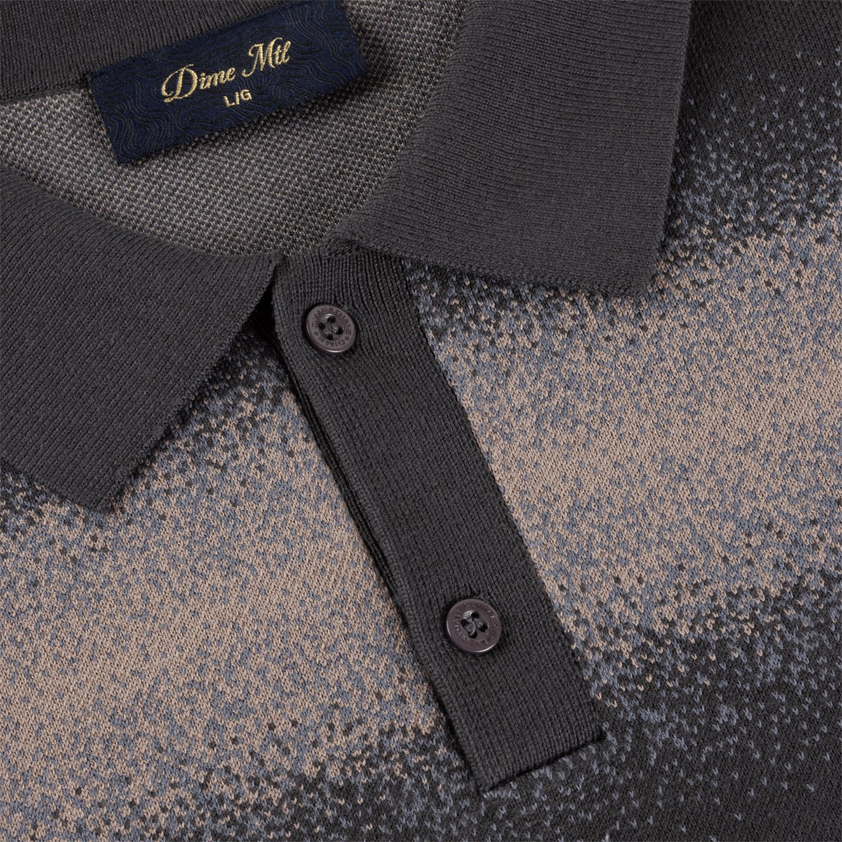 Dime Striped Rugby Knit in Charcoal Multi | Boardertown